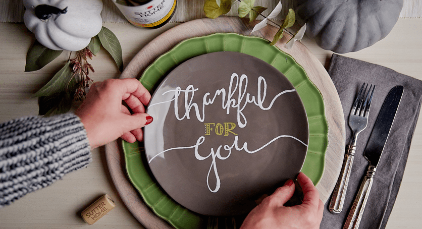 Hand Painted Thanks Giving Plates
