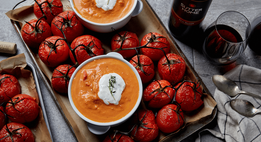We’re Thankful for the comfort of this Roasted Tomato Soup Recipe