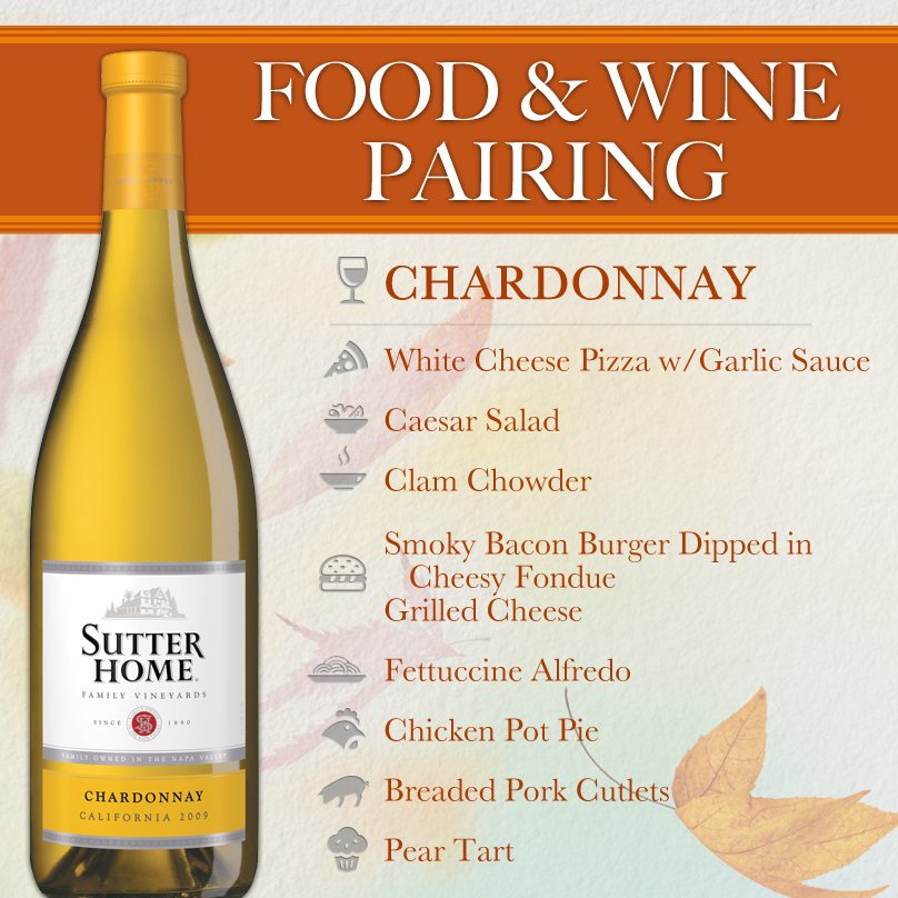 Sutter Home Wine & Food Pairing Series Chardonnay & Comfort Food