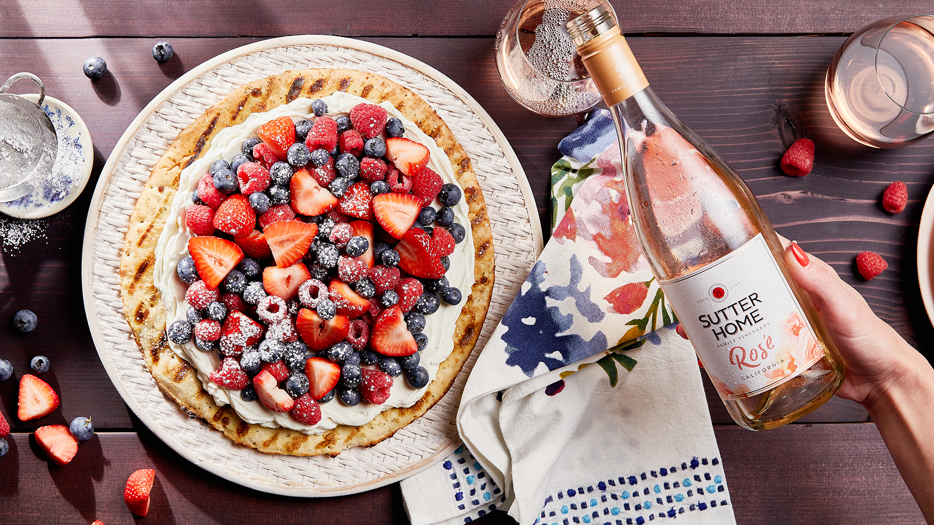 Any Way You Slice It, We’re Sweet on Grilled Berry Pizza and Sutter Home Rosé
