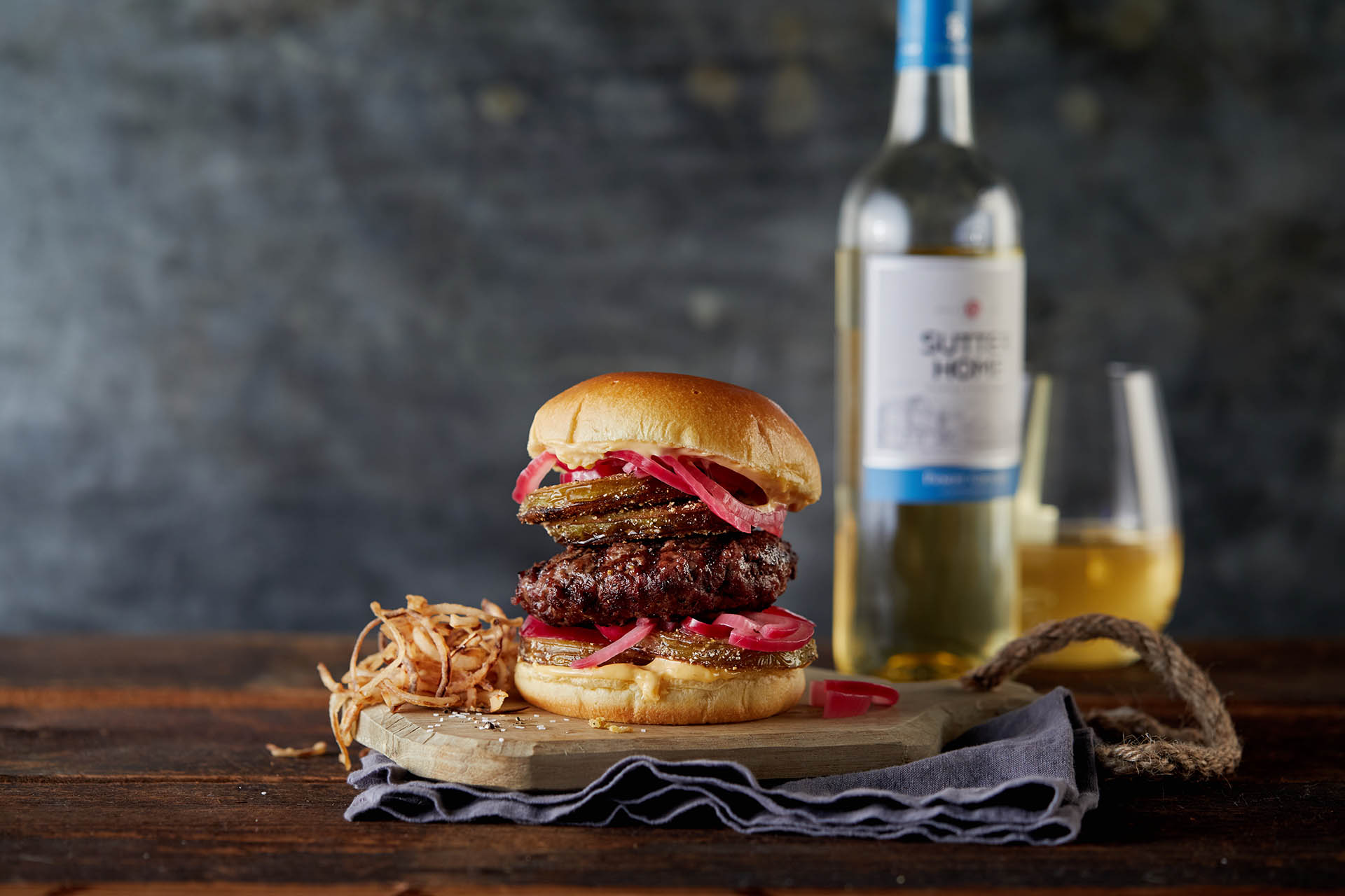 The Big Texan: Fried Green Tomato Burger