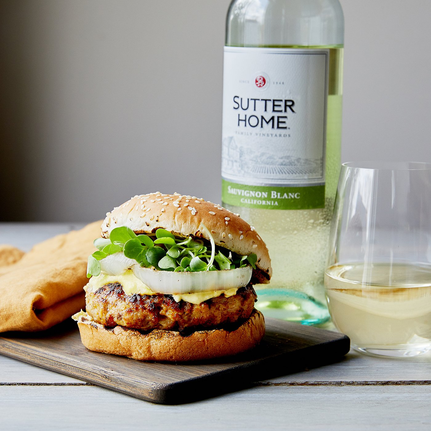 Burger Recipes Down Island Burgers With Mango Mayo And Grilled Onions W Sauvignon Blanc