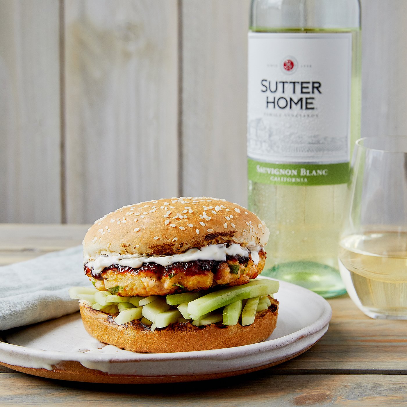 Soy-Glazed Salmon Burger