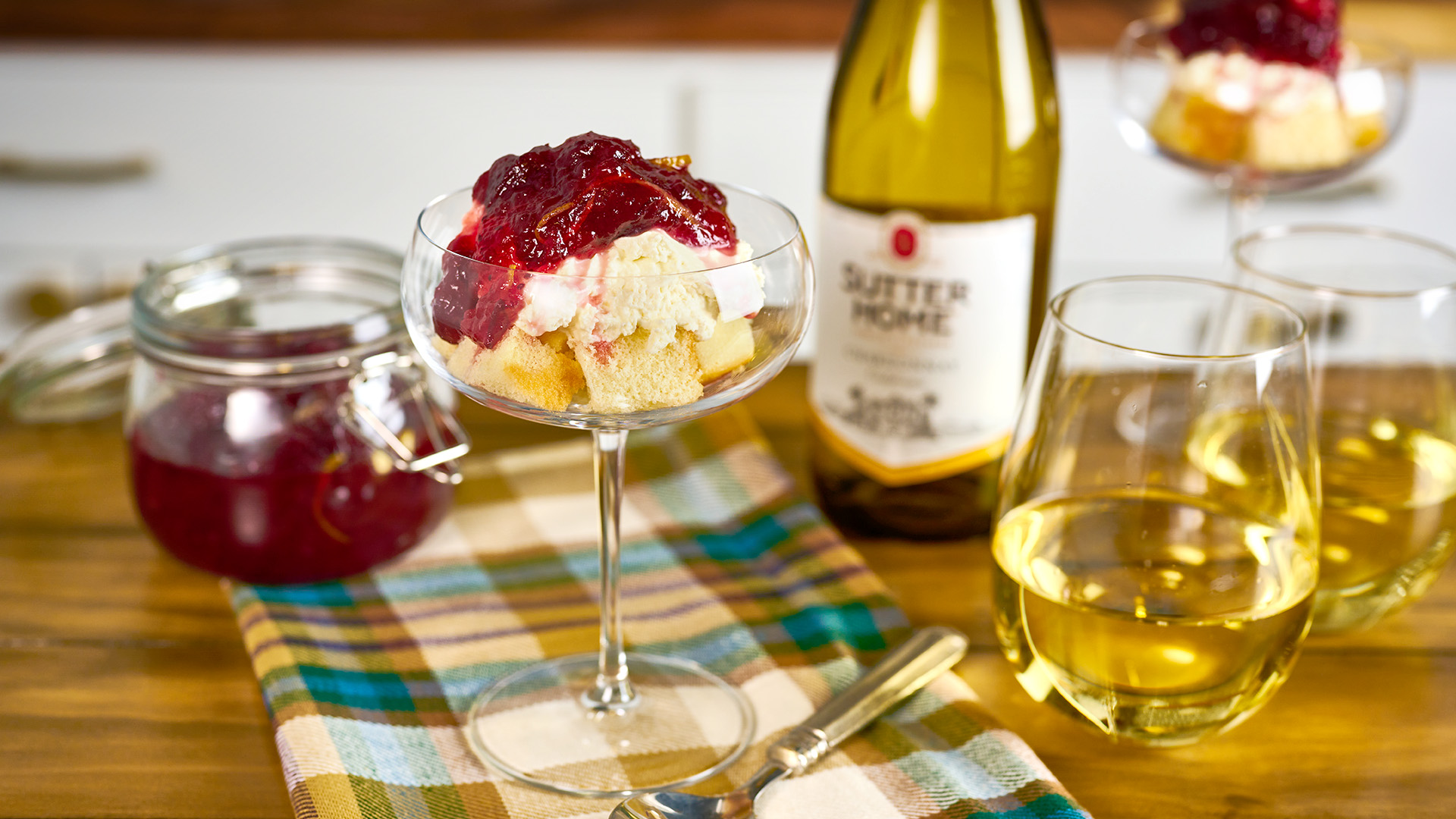 Cranberry Pound Cake Parfait 