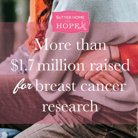 Visit Sutter Home for Hope badge people hugging more than $1.7 million raised for breast cancer research on Instagram (Opens in a new tab)